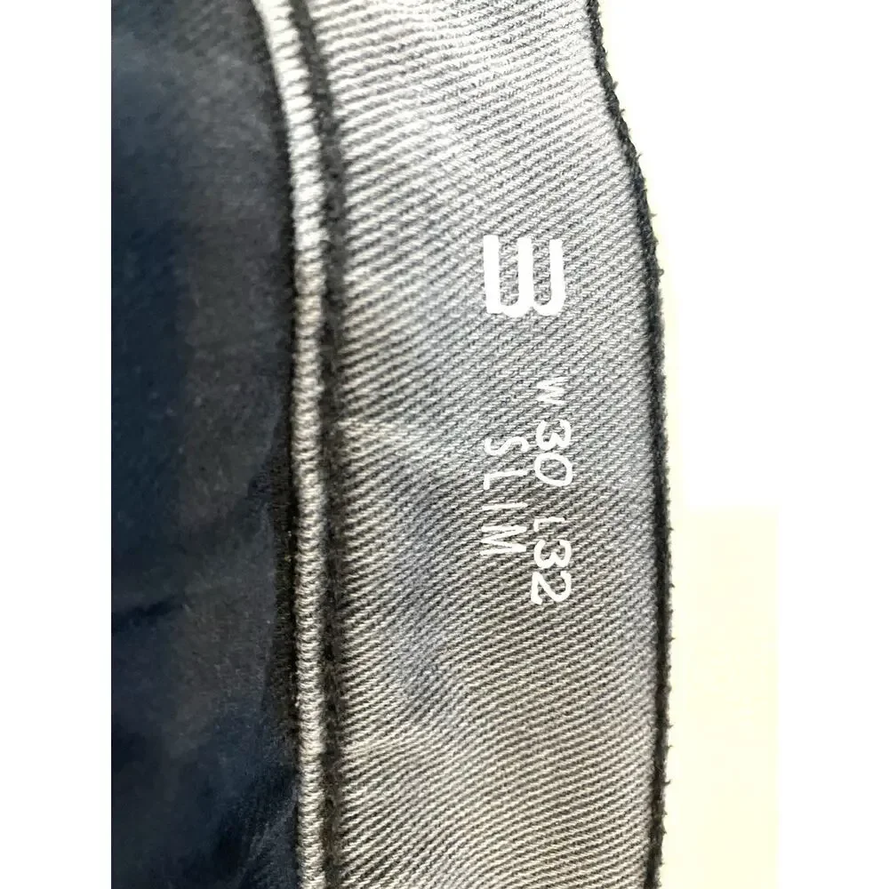 Mott And Bow Slim Straight Jeans Mens 30x32 (Fits 29x30) Gray Stretch Denim